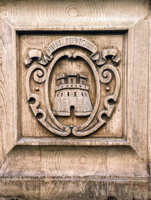 The coat of arms of the city of Bastia